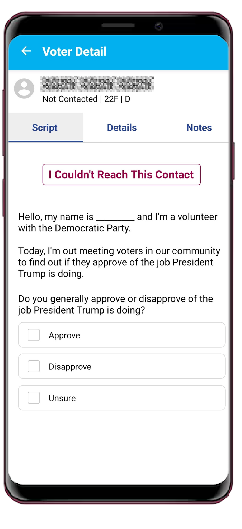 VoteCast2Go Canvass View